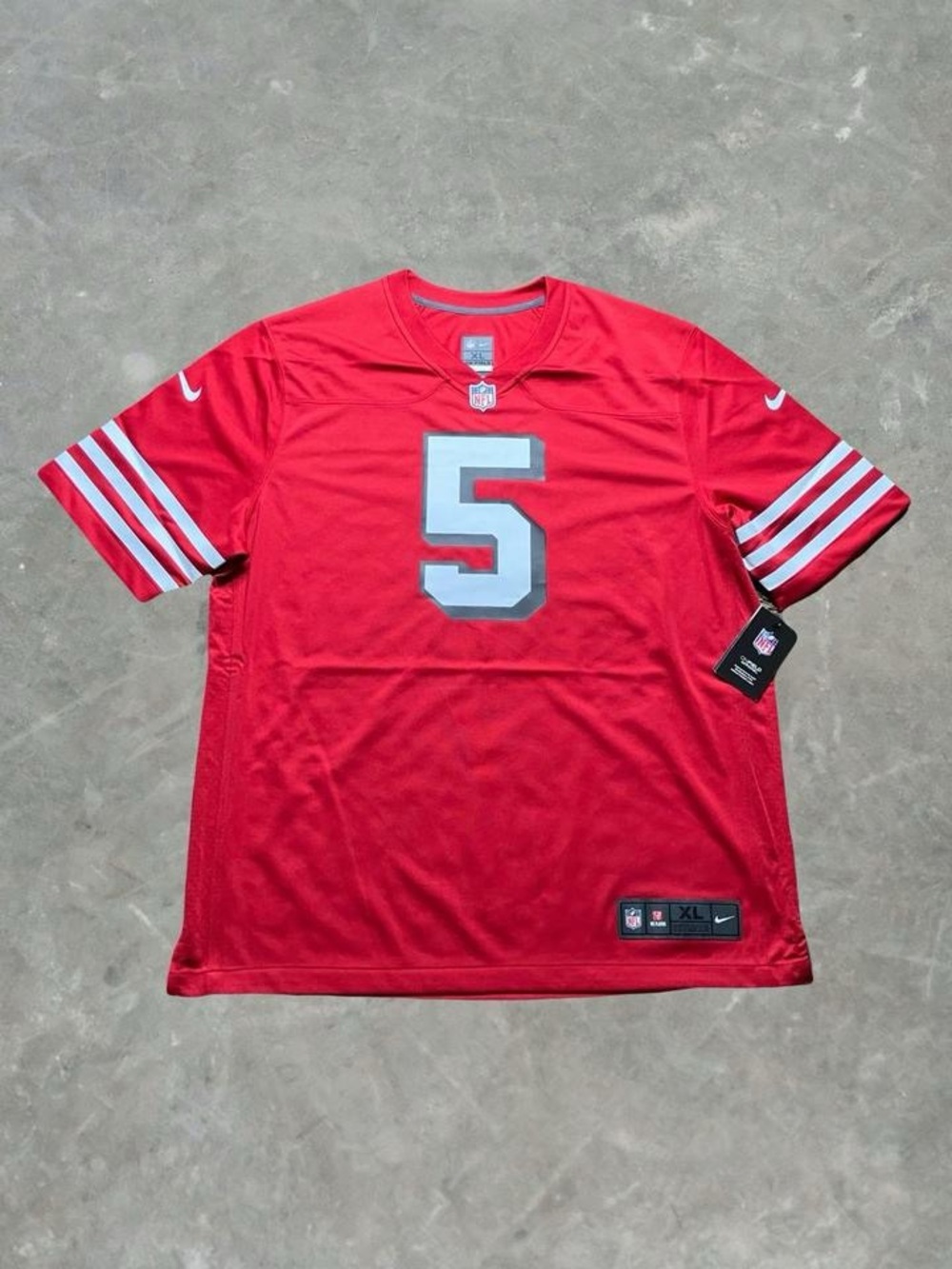 San Francisco 49ers Trey Lance Nike Game NFL Football Jersey Mens Size XL Red